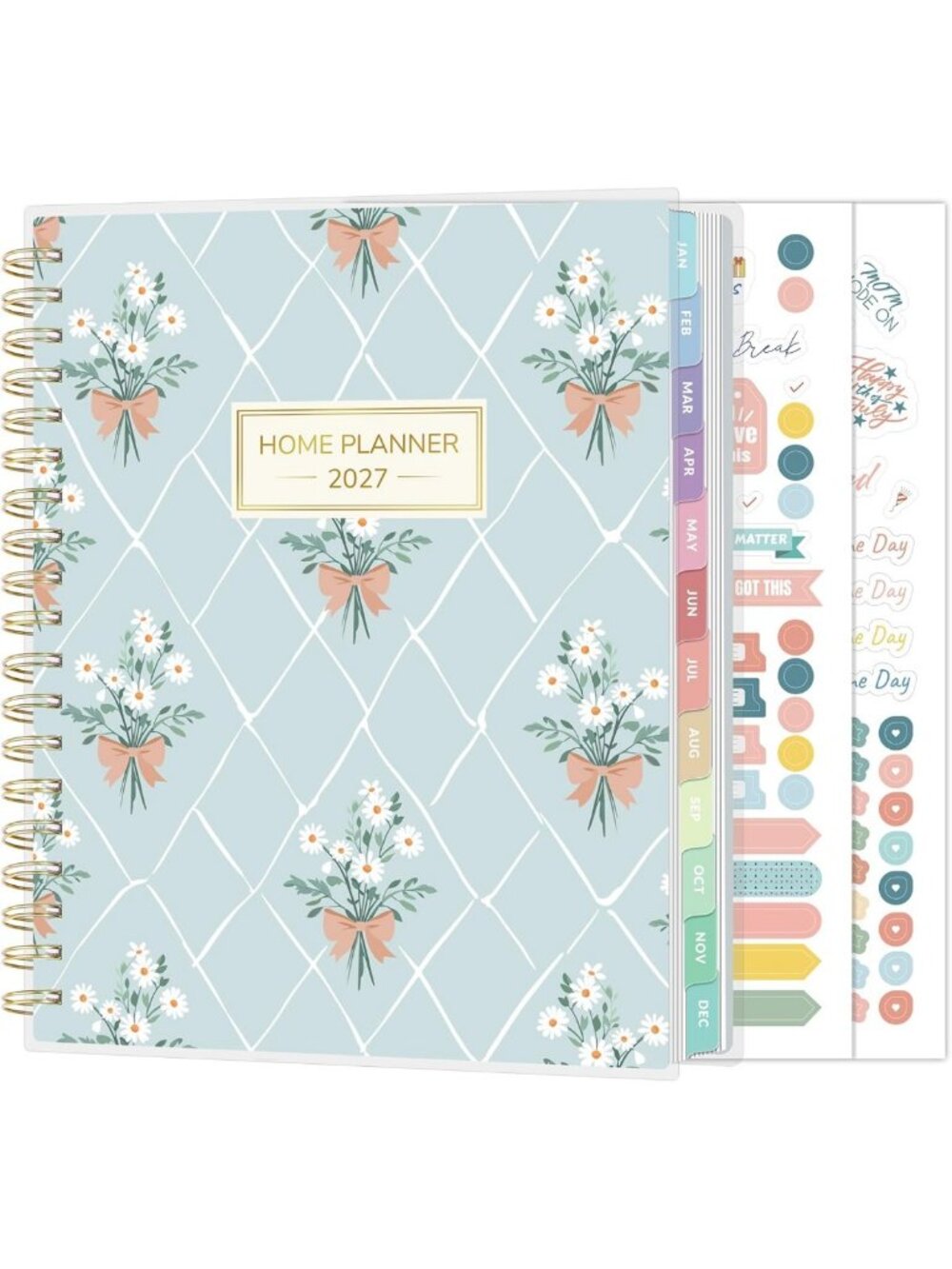 2027 Work from Home Planner with Stickers, Daily Checklist & Budget Worksheet
